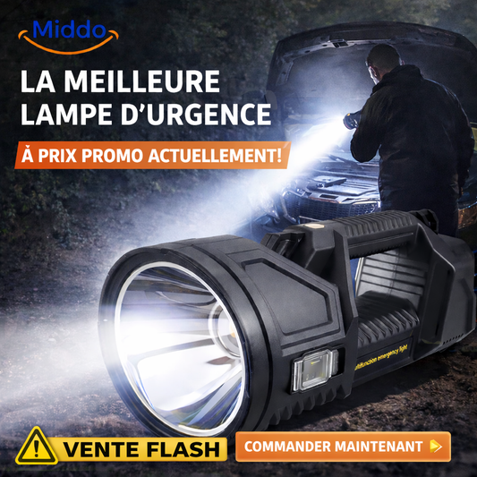 PowerBeam™ | Lampe LED Ultra Puissante – Longue Portée & Rechargeable
