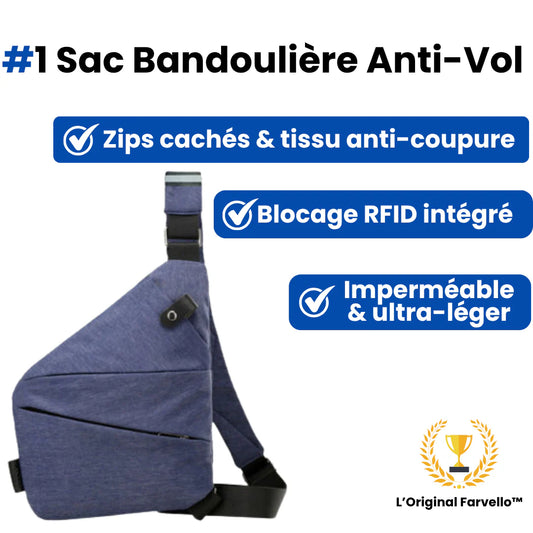 Sac Bandoulière Anti-Vol – RFID & Imperméable